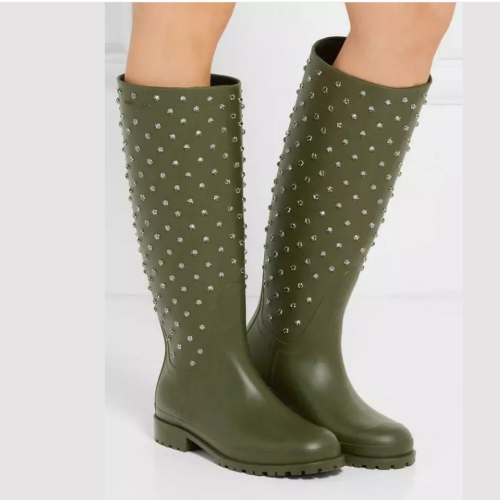 Yves Saint Laurent Crystal Rain Boots